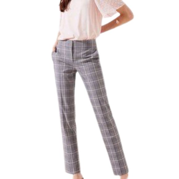Ann Taylor Factory Pants - ANN TAYLOR NWOT Plaid pants grey,black, red SZ 8